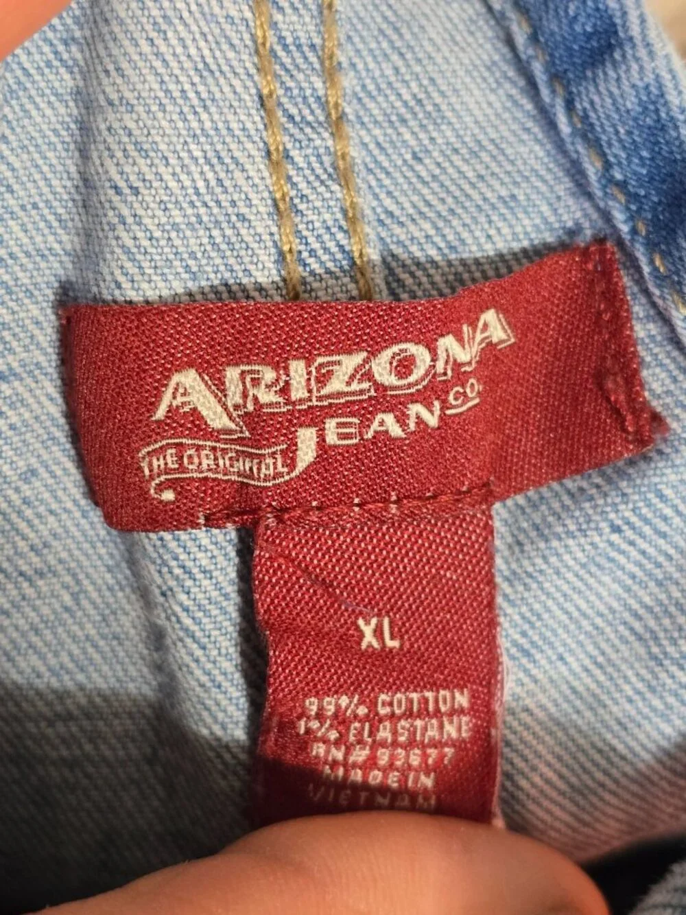 Arizona Jean Co. Womens Blue Denim Overalls XL - Picture 5 of 5